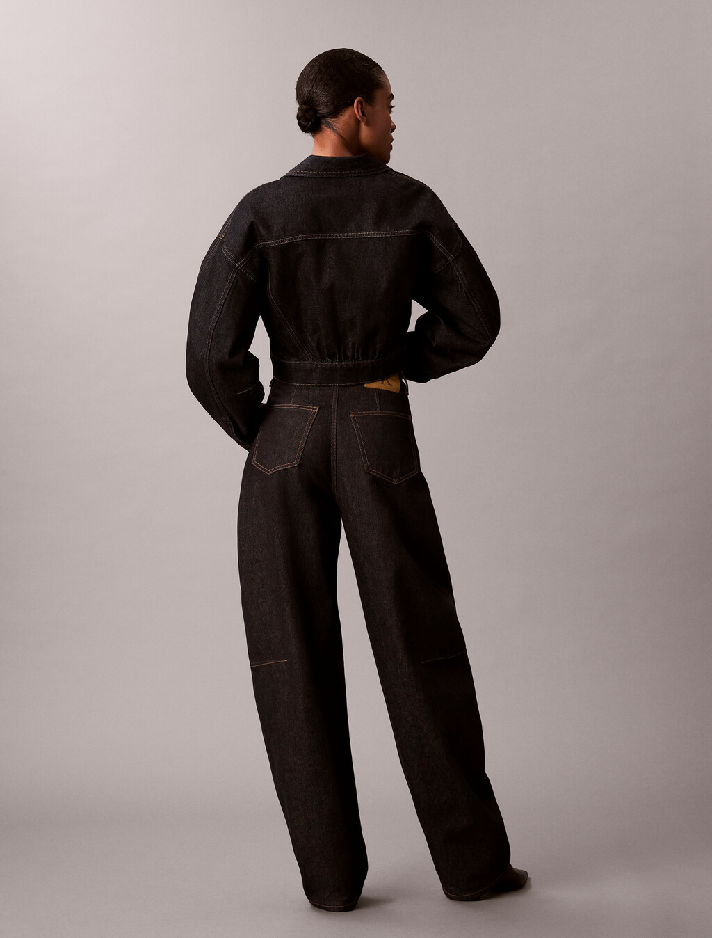 High Rise Barrel Jeans, RESIN RINSE, hi-res