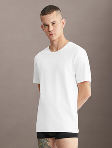 CK Black Crew Neck T-Shirt, White, hi-res