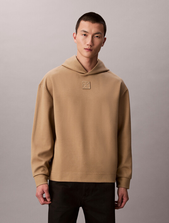 Stretch Wool Blend Hoodie