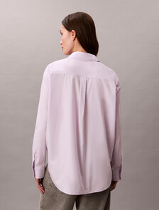 Relaxed Cotton Poplin Shirt, Island Lilac, hi-res