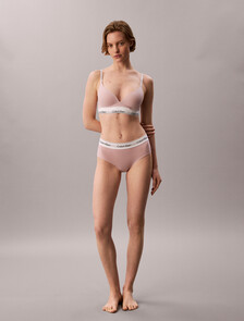 Wirefree Push Up Bra - Icon Cotton Modal, Hawaii Orchid, hi-res