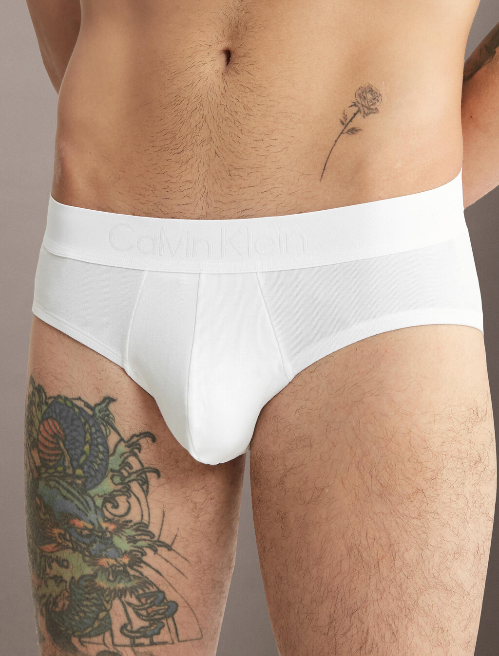 Ck Black Cotton Hipster Briefs, White, hi-res