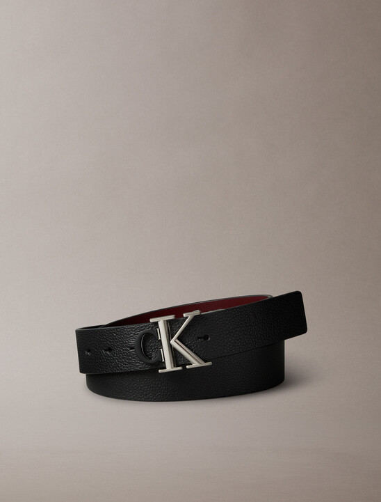 Two Tone Monogram Buckle Reversible Belt 35mm