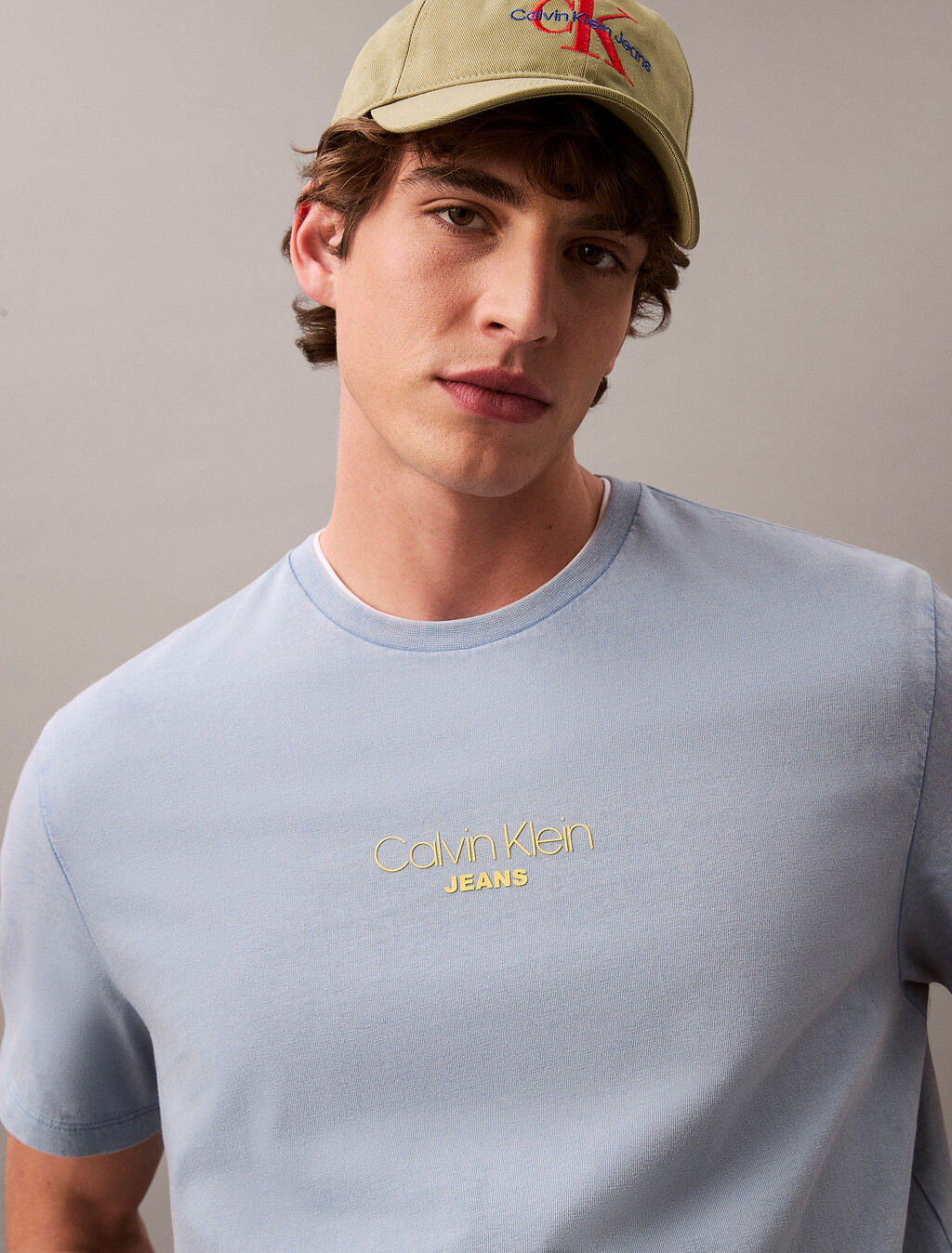 Acid Wash Logo T-shirt, Faded Denim, hi-res
