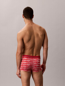 Icon Microfiber Stretch Metallic Low Rise Trunk, ECHO LOGO RED GALA, hi-res