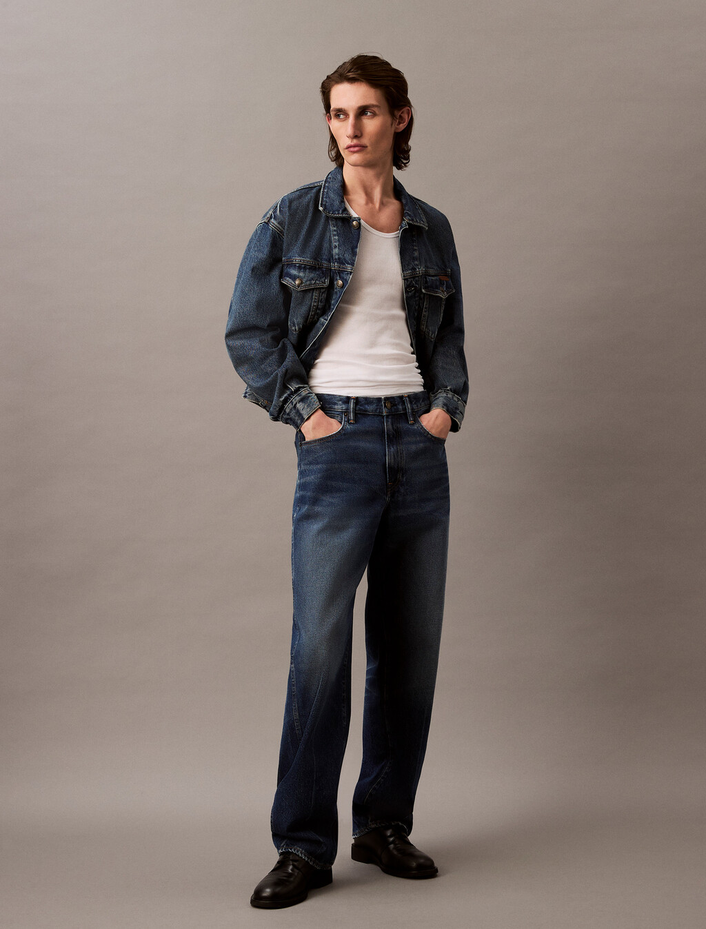 90s Denim Trucker Jacket, CK NO05, hi-res
