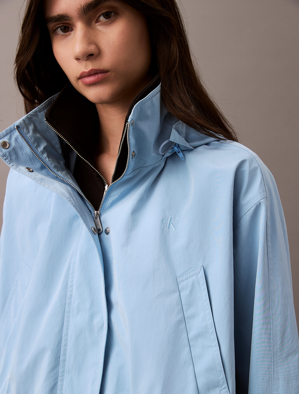 Nylon Waisted Jacket, Shoreside Blue, hi-res