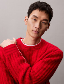 Lunar New Year Cashmere Sweater, Pantone Red, hi-res