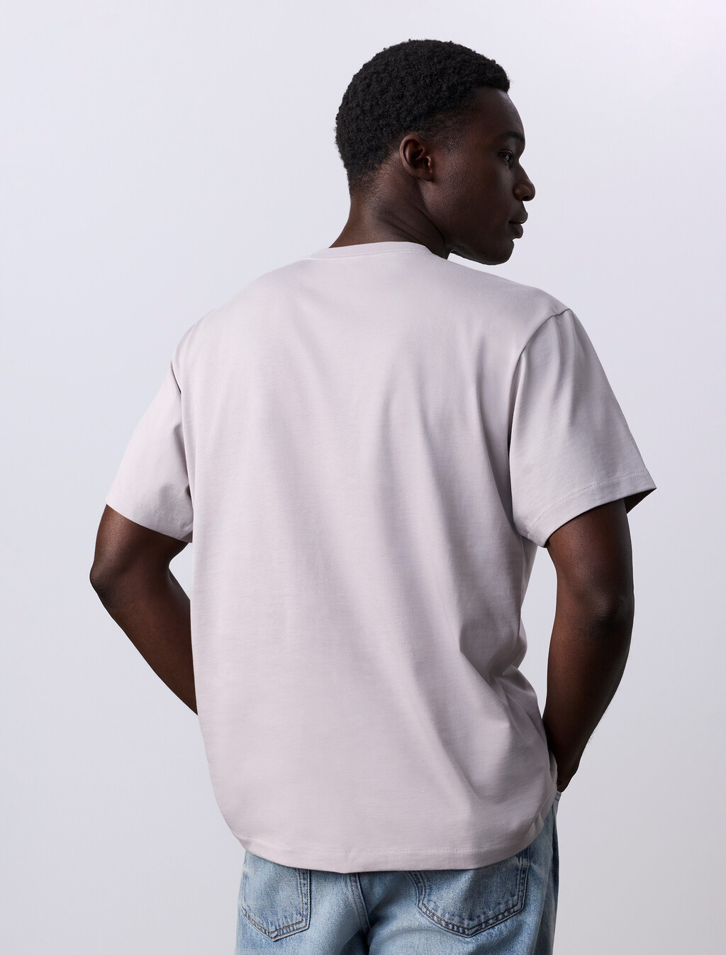 Jung Kook for Calvin Klein Logo Badge Relaxed T-Shirt, Sterling, hi-res