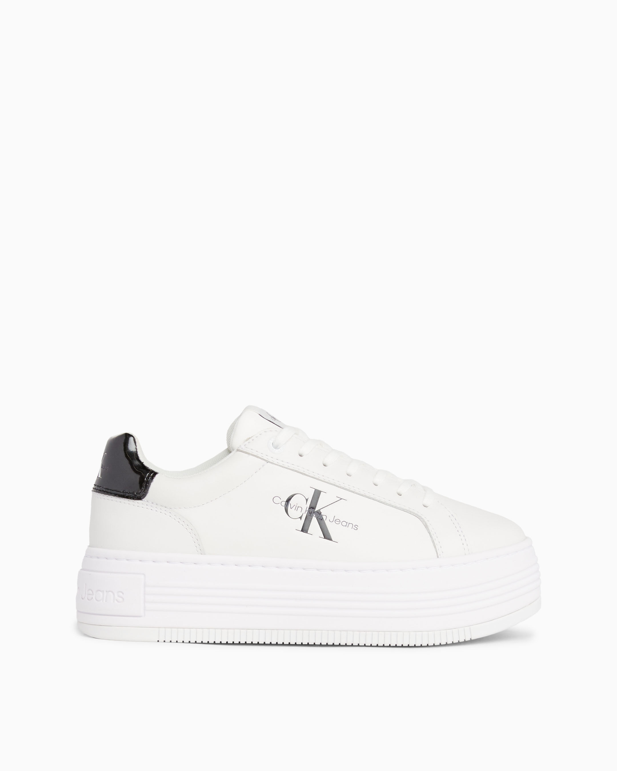 Leather Platform Trainers grey Calvin Klein Singapore