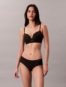 Invisibles Microfiber Mesh Push Up Plunge Bra, Black, hi-res