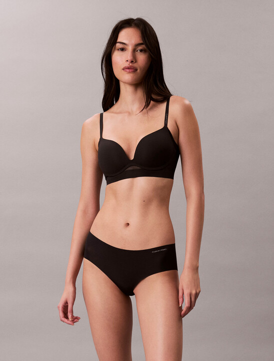 Invisibles Microfiber Mesh Push Up Plunge Bra