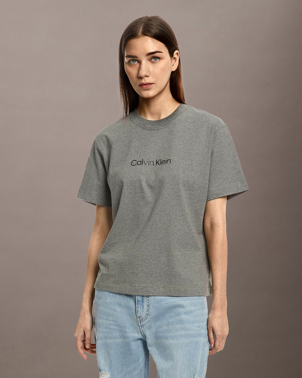 Hero Modern Boxy Tee, Medium Grey Htr, hi-res