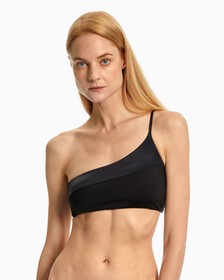 Core Essential One Shoulder Bralette, Pvh Black, hi-res