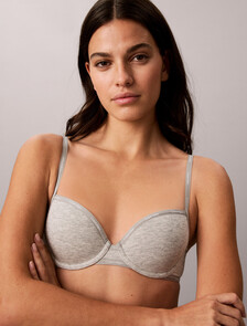 Icon Cotton Modal Limited Edition Demi Bra, Grey Heather, hi-res