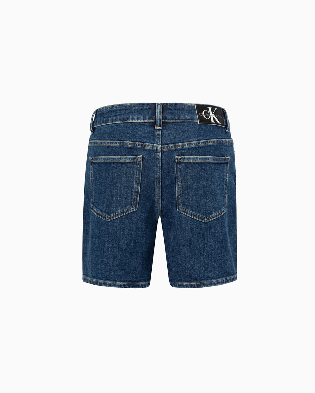 RECONSIDERED HIGH RISE WIDE LEG DENIM SHORTS, Dark Blue Exposed Shank, hi-res