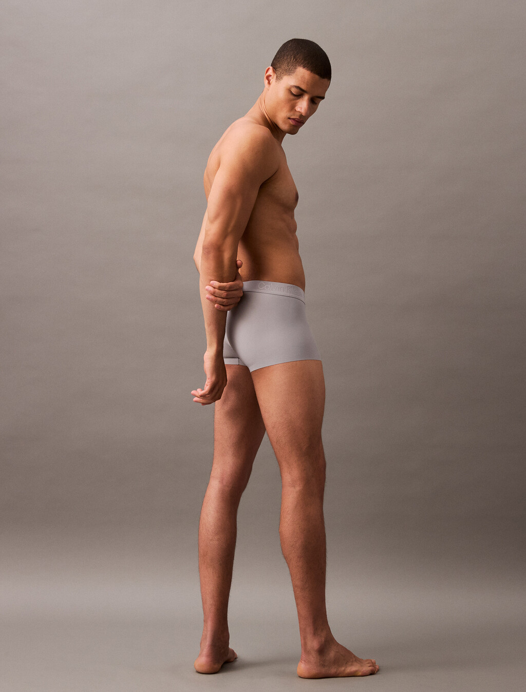 CK Black Low Rise Trunks, Sleet, hi-res