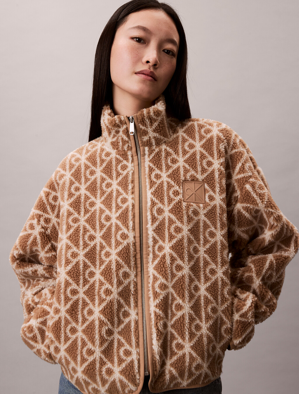 Emblem Sherpa Jacket, Amphora Combo, hi-res