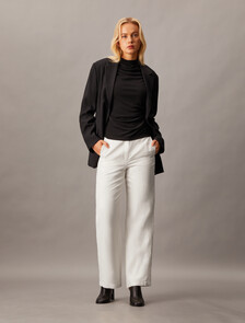 Linen Blend Pants, Antique White, hi-res