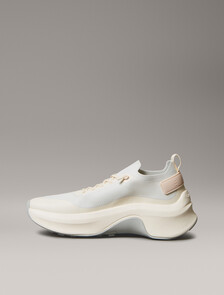 Mesh Chunky Runner Sock Trainers, Vaporous White/Light Cashew, hi-res