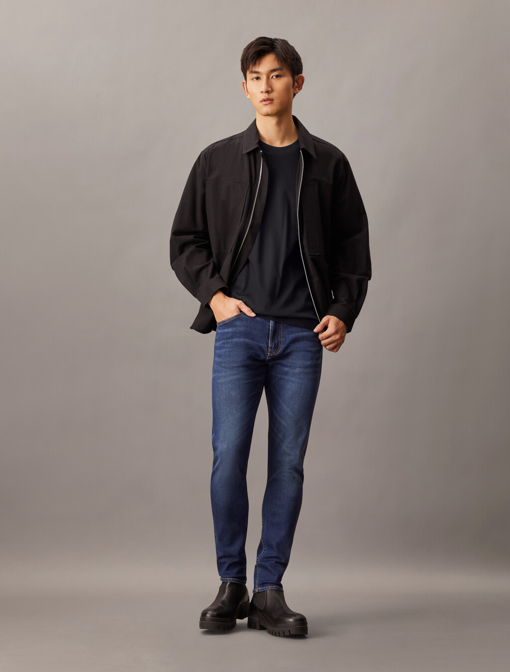 UV Protect Smooth Cotton Tee, Ck Black, hi-res