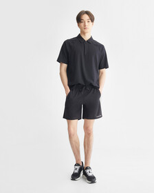 ESSENTIALS OVERSIZED POLO, BLACK BEAUTY, hi-res