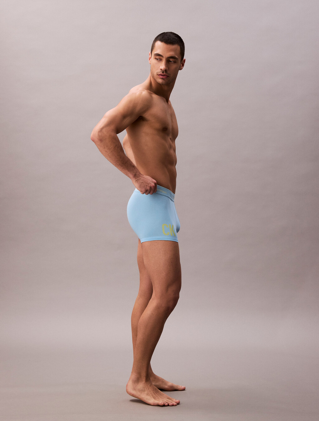 Pride Icon Cotton Stretch Trunk, Blue Fizz, hi-res