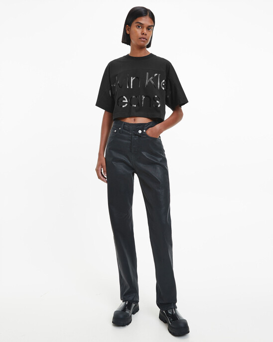 CROPPED GLOSS LOGO T-SHIRT