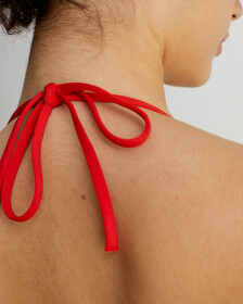 CK Monogram Triangle Bikini Top, Cajun Red, hi-res