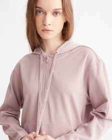 CK Effect Hooded Sweat Dress, GRAY ROSE, hi-res