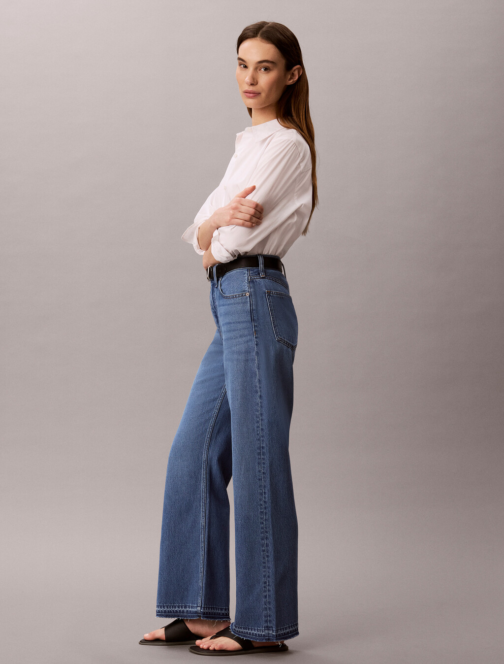 Asian Fit Tencel Wide Leg Jeans, DENIM SUMMER BLUE, hi-res