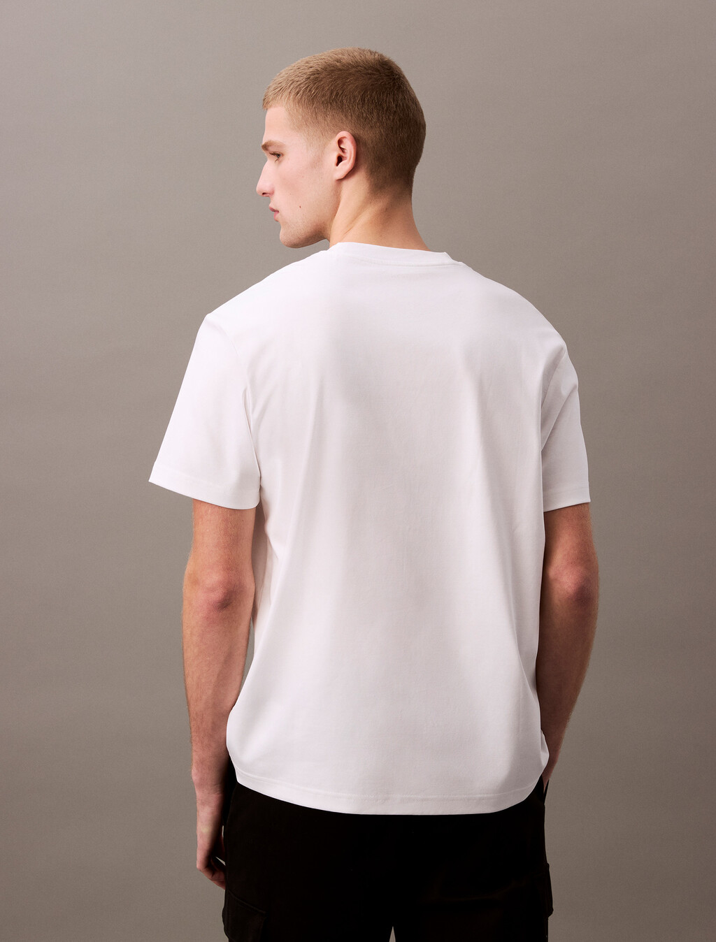 Slim Calvin Klein Motion Blur Tee, Brilliant White, hi-res
