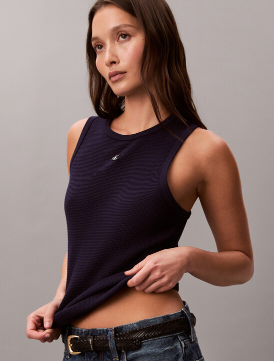 Slim Waffle Racerback Top