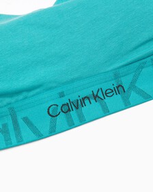 Embossed Icon Cotton Lightly Lined Bralette, Distorted Blue, hi-res