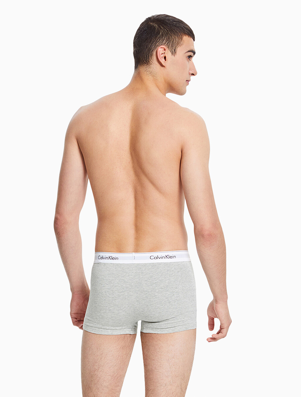Icon Cotton Stretch Trunks 2 Pack, Grey Heather/Black, hi-res