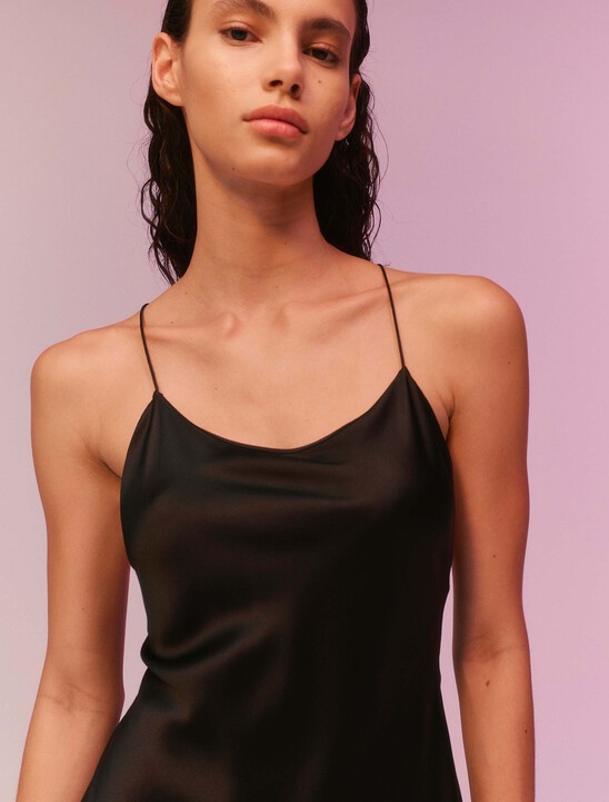 Silk Open-Back Dress