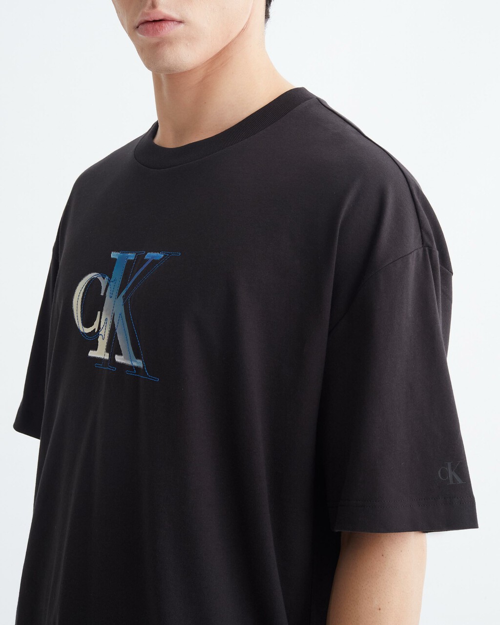 GRADIENT MONOGRAM TEE, Ck Black, hi-res