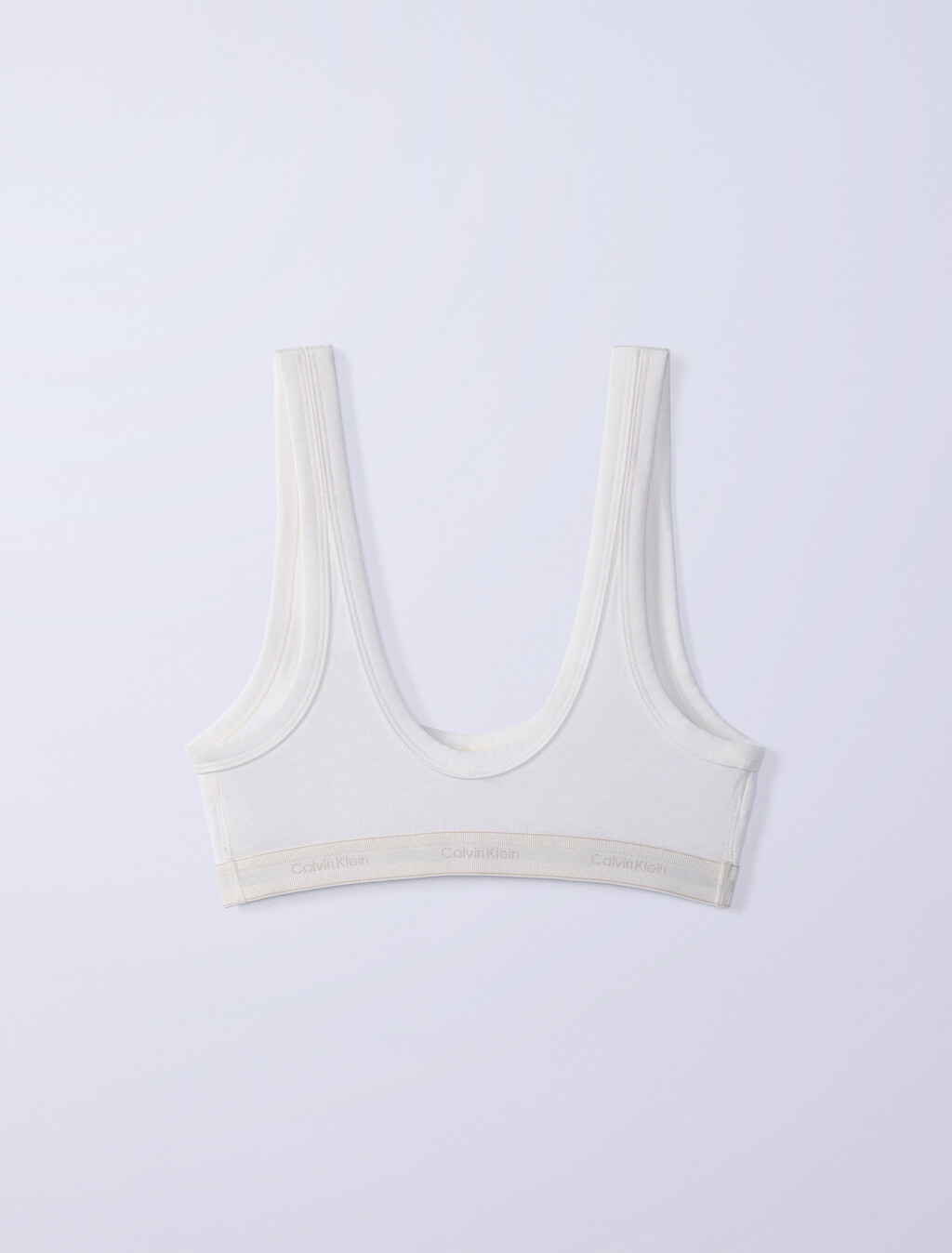 Jung Kook for Calvin Klein Heritage Cotton Lightly Lined Bralette, Tofu, hi-res