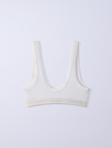 Jung Kook for Calvin Klein Heritage Cotton Lightly Lined Bralette, Tofu, hi-res