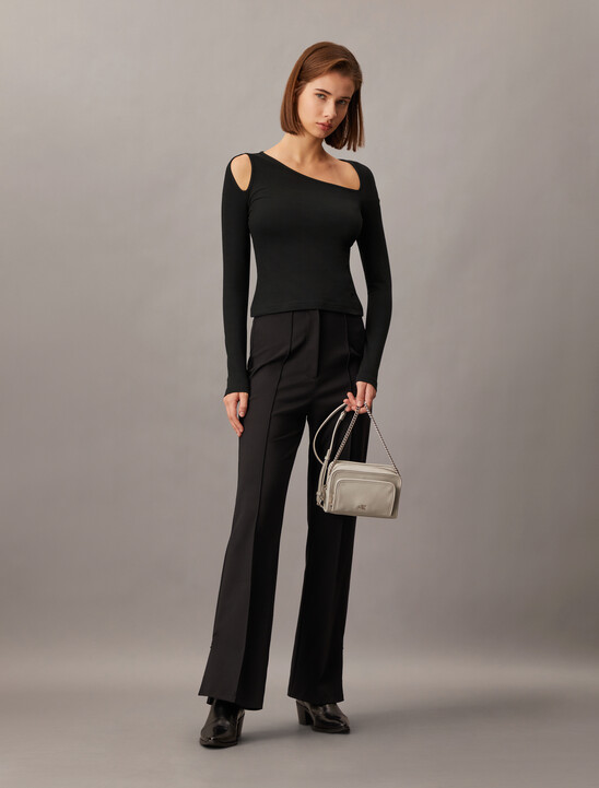 Cut Out Rib Knit Top