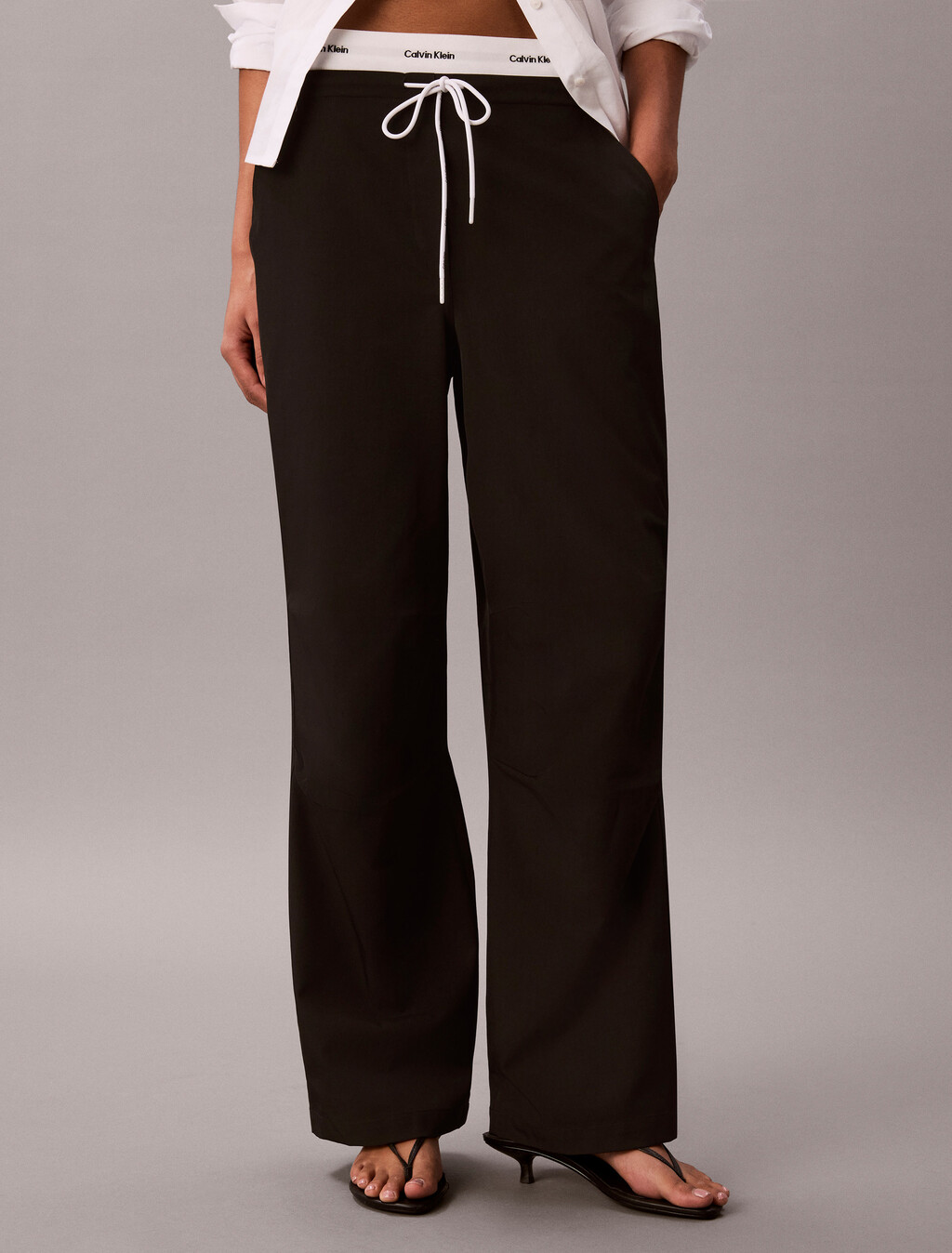 Icon Logo Waistband Tech Twill Pant, Black, hi-res