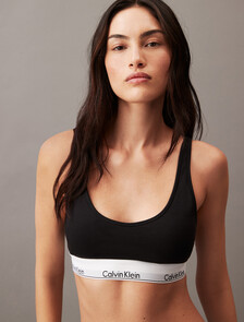 Icon Cotton Bralette, Black, hi-res