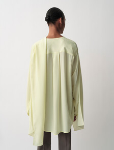 Kiki Draped Shirt, Lemon, hi-res
