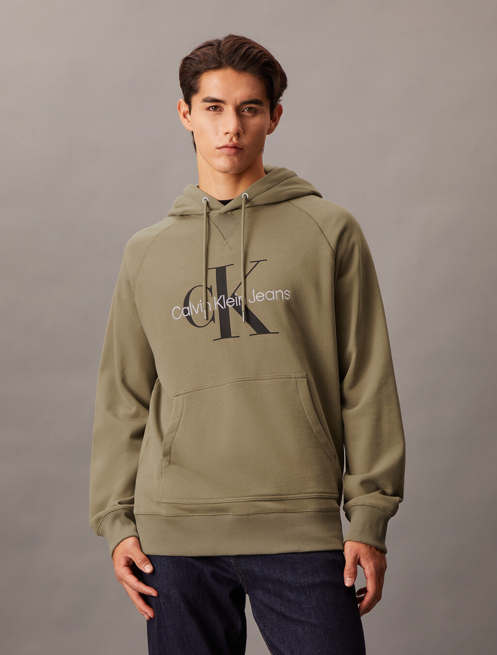 Monogram Relaxed Hoodie, Brindle, hi-res