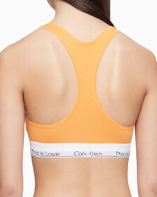 Modern Cotton Unlined Bralette, Orange Juice, hi-res