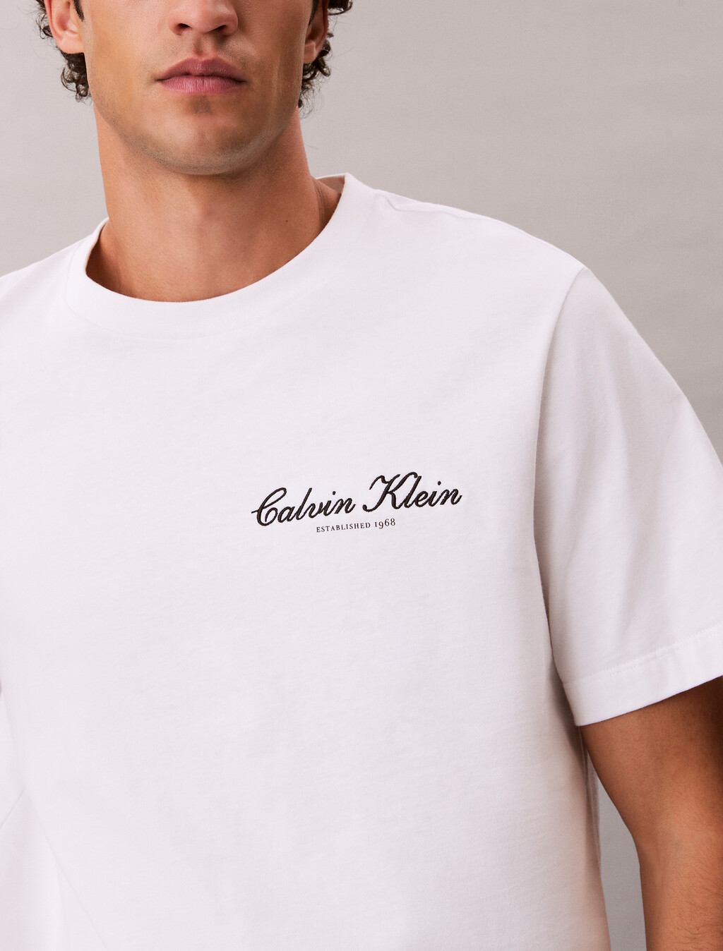 Embroidered Logo T-shirt, Bright White, hi-res