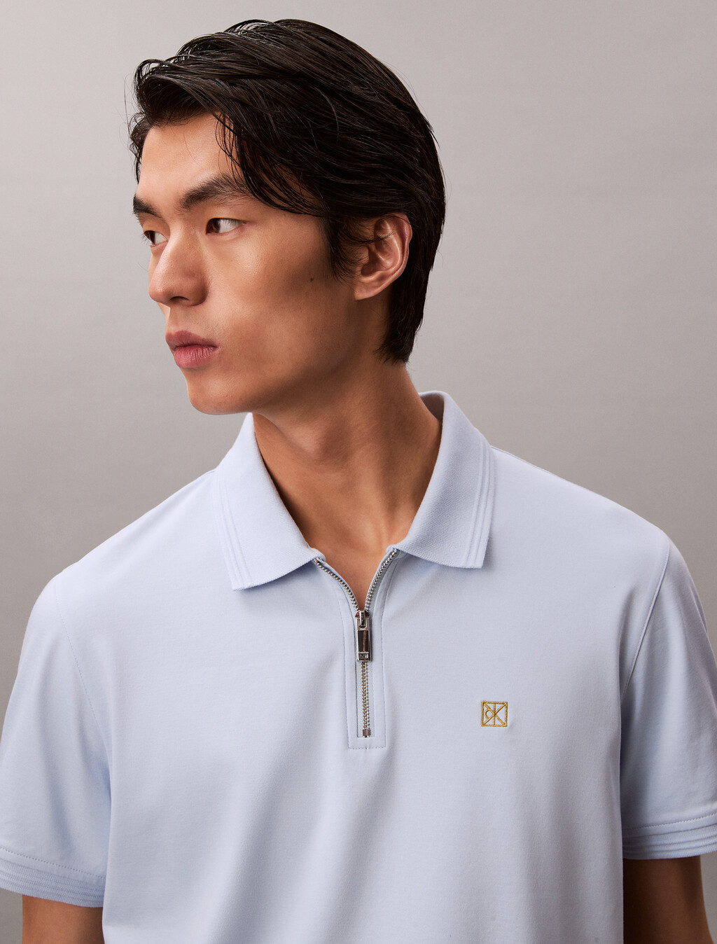 Lunar New Year CK Emblem Slim Polo, Skyway, hi-res