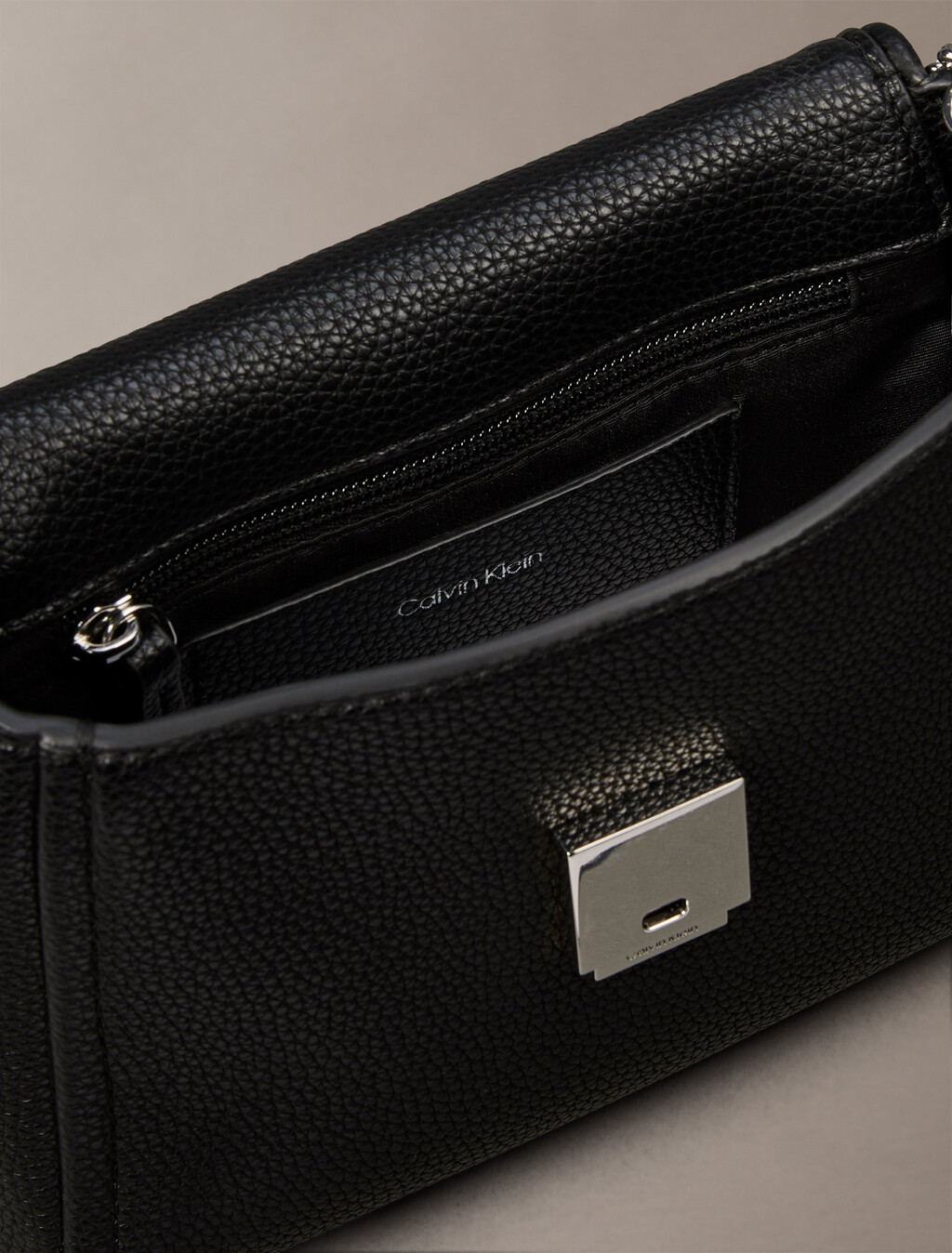 Pebble Grain Crossbody Bag, Black, hi-res