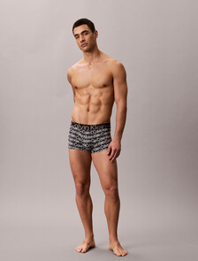 Icon Microfiber Stretch Metallic Low Rise Trunk, ECHO LOGO BLACK, hi-res