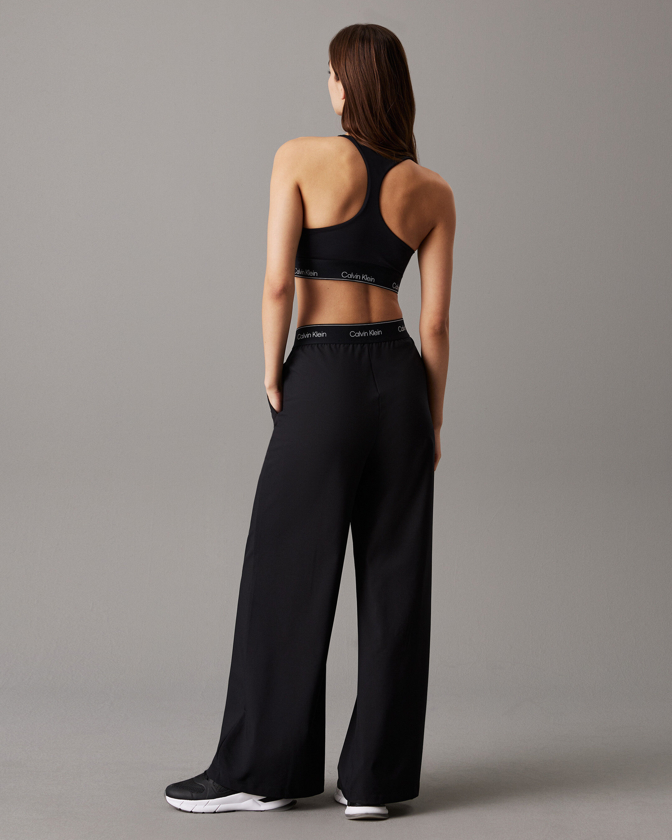 Essentials Wide Leg Track Pants black Calvin Klein Singapore